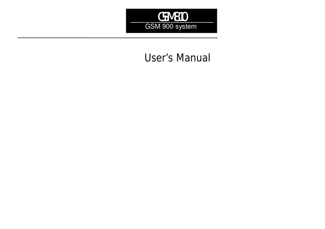 Audiovox GSM 900 system Telephone User Manual
