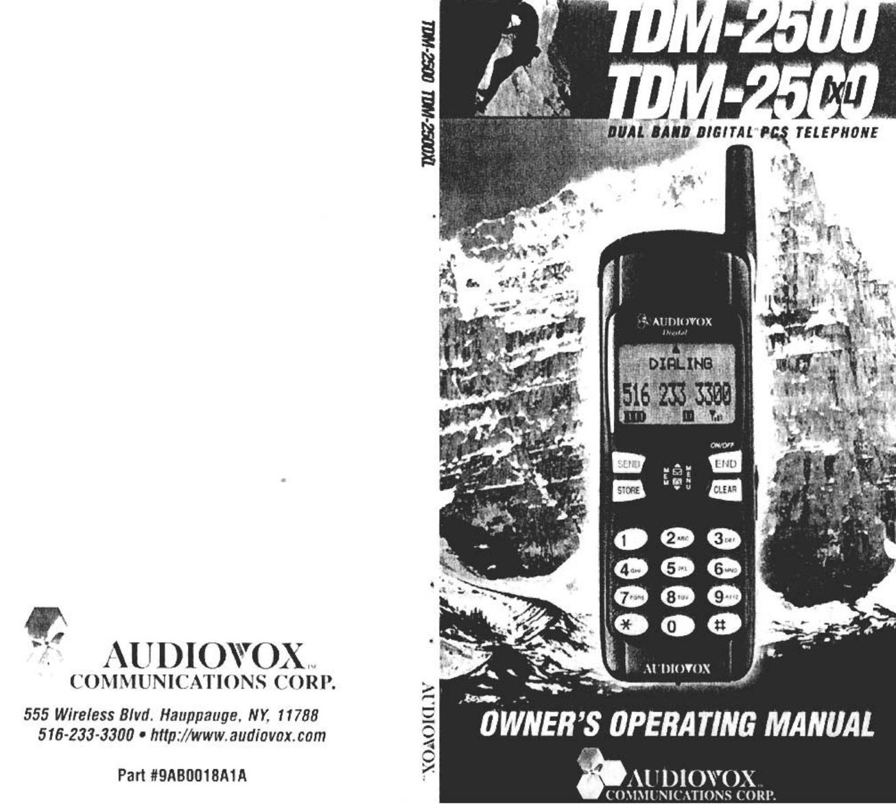 Audiovox TDM-2500 Telephone User Manual