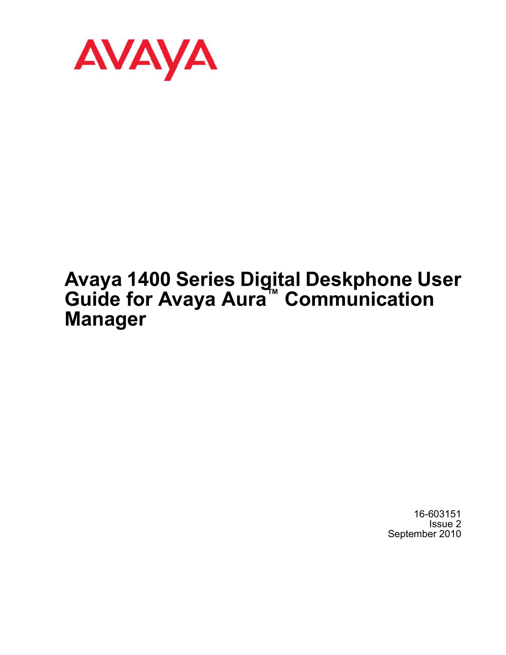 Avaya 1400 Series Telephone User Manual