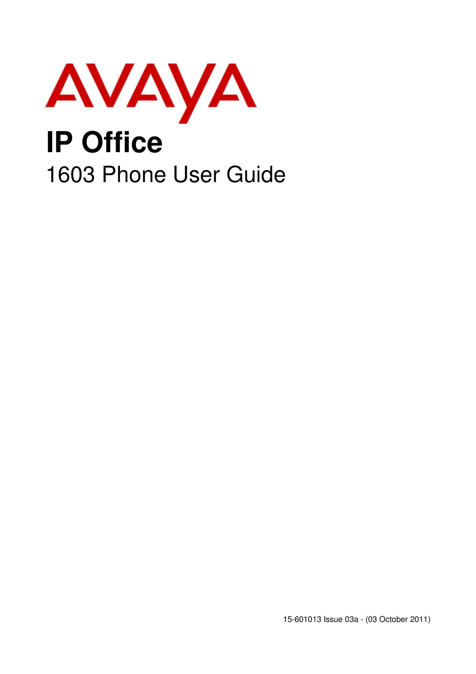 Avaya 1603 Telephone User Manual
