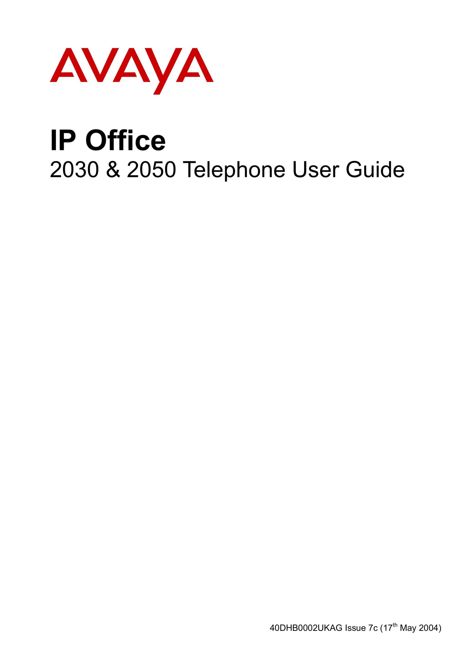 Avaya 2030 Telephone User Manual