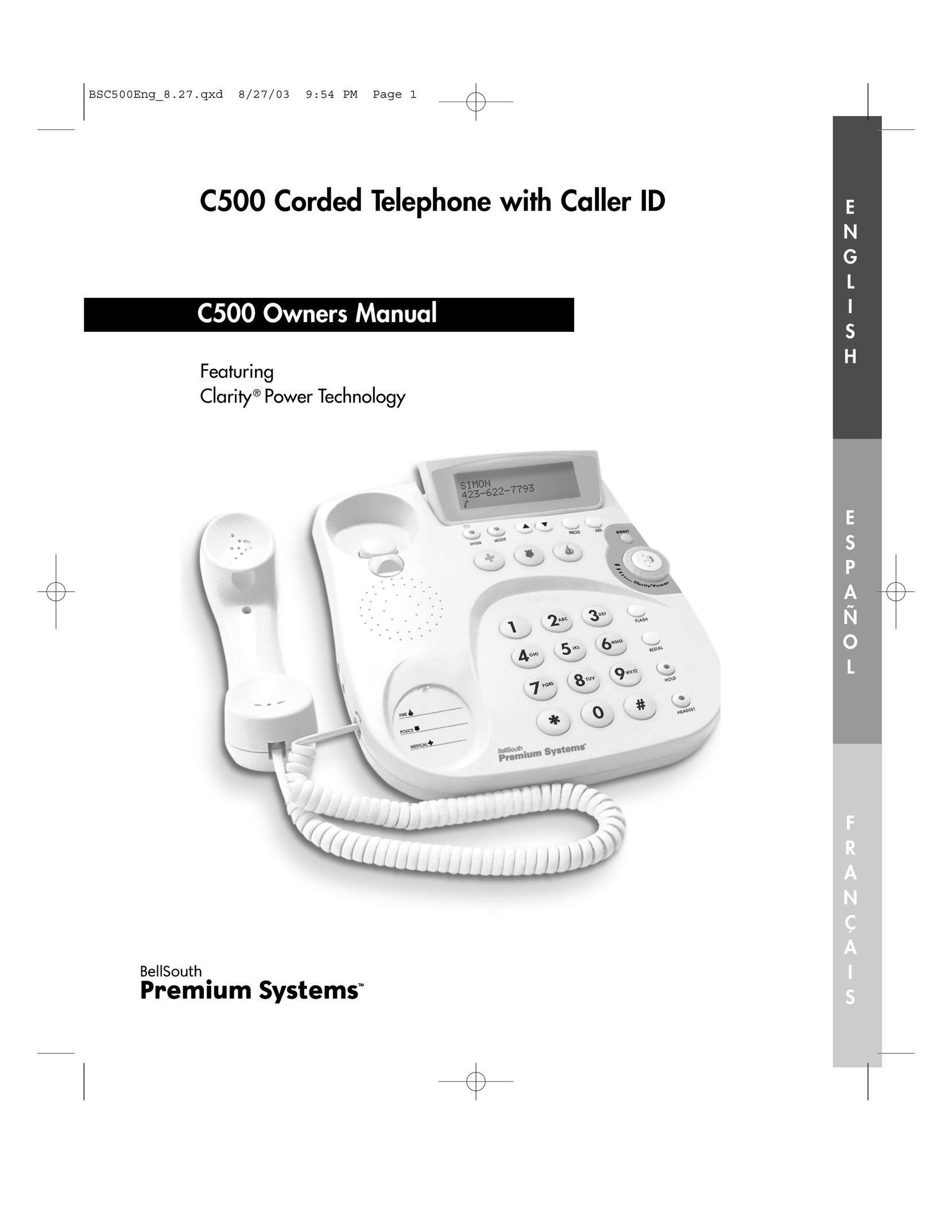 BellSouth C500 Telephone User Manual