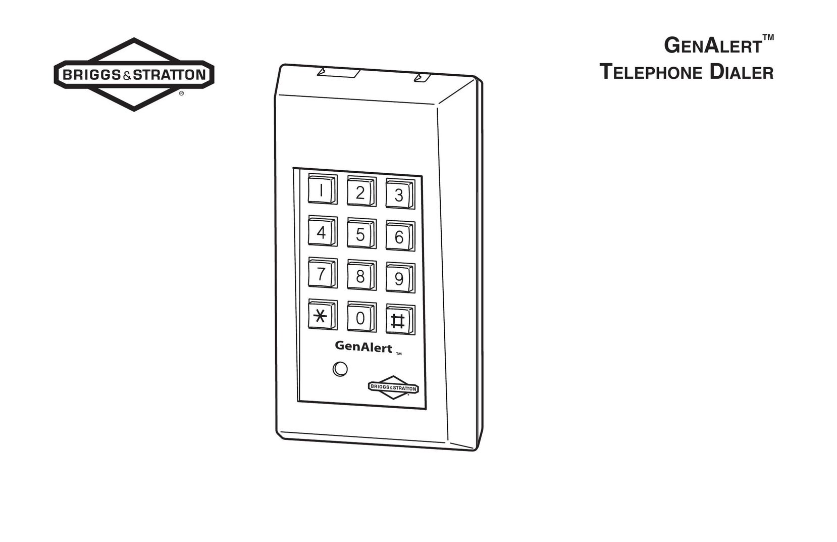 Briggs & Stratton Model 040205-0 Telephone User Manual