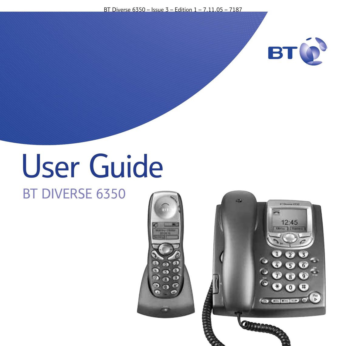 BT 6350 Telephone User Manual