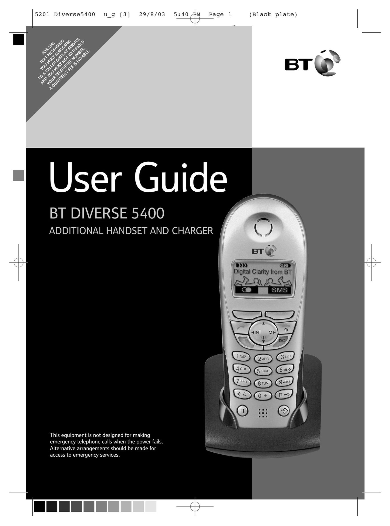 BT BT DIVERSE 5400 Telephone User Manual