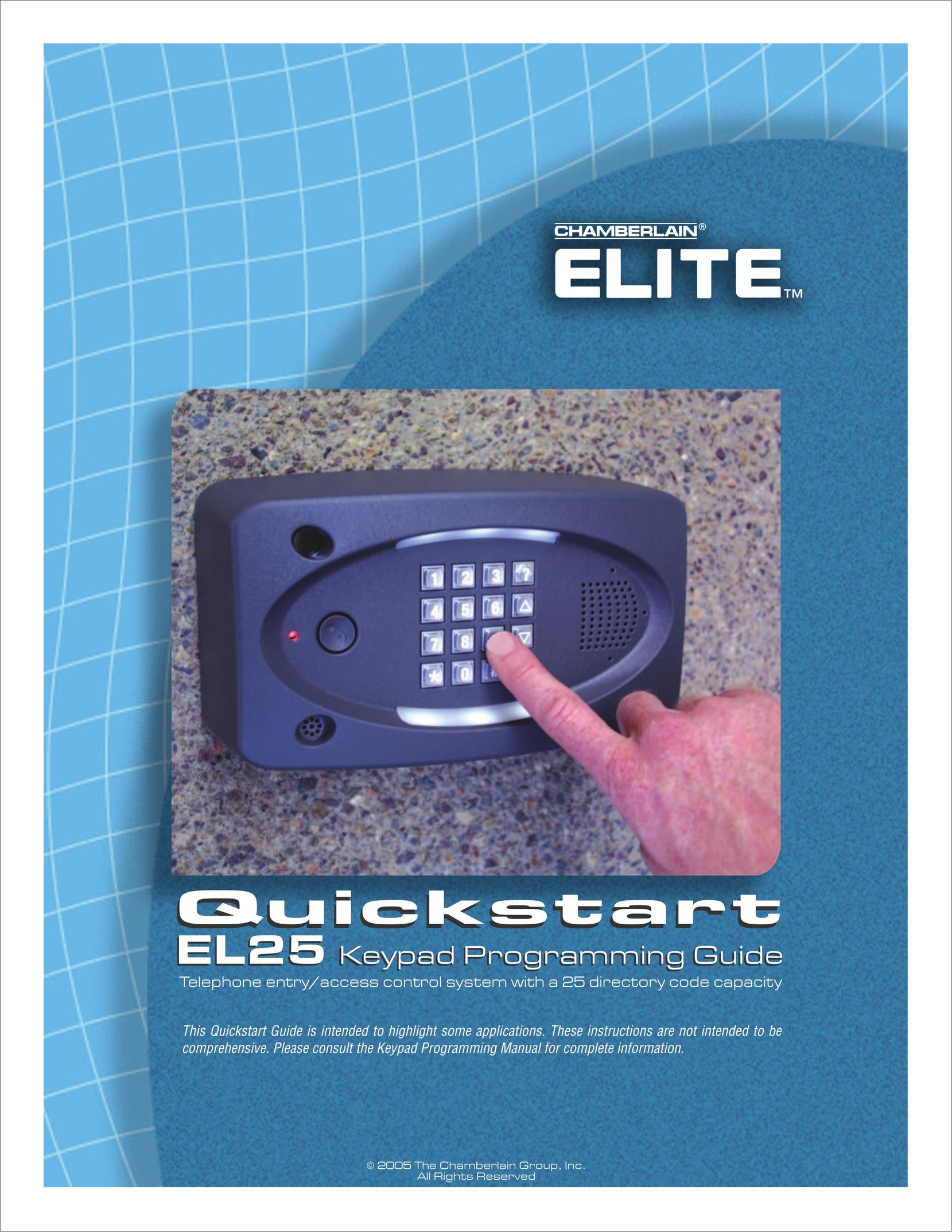 Chamberlain EL25 Telephone User Manual