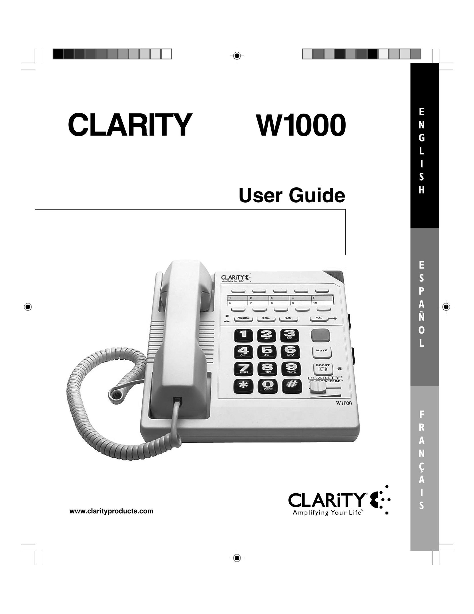 Clarity TELEPHONE W1000 Telephone User Manual