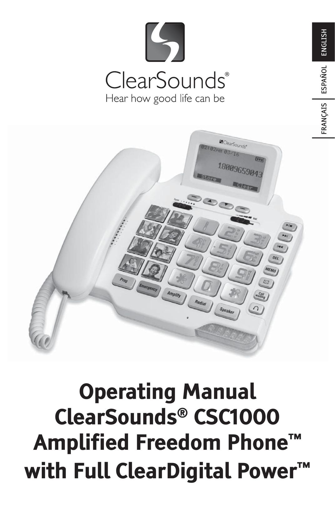 ClearSounds CSC1000 Telephone User Manual