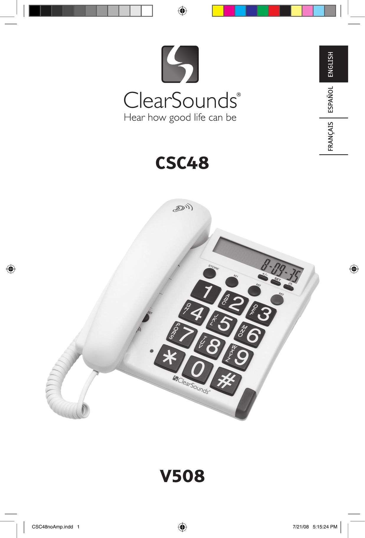ClearSounds CSC48 Telephone User Manual