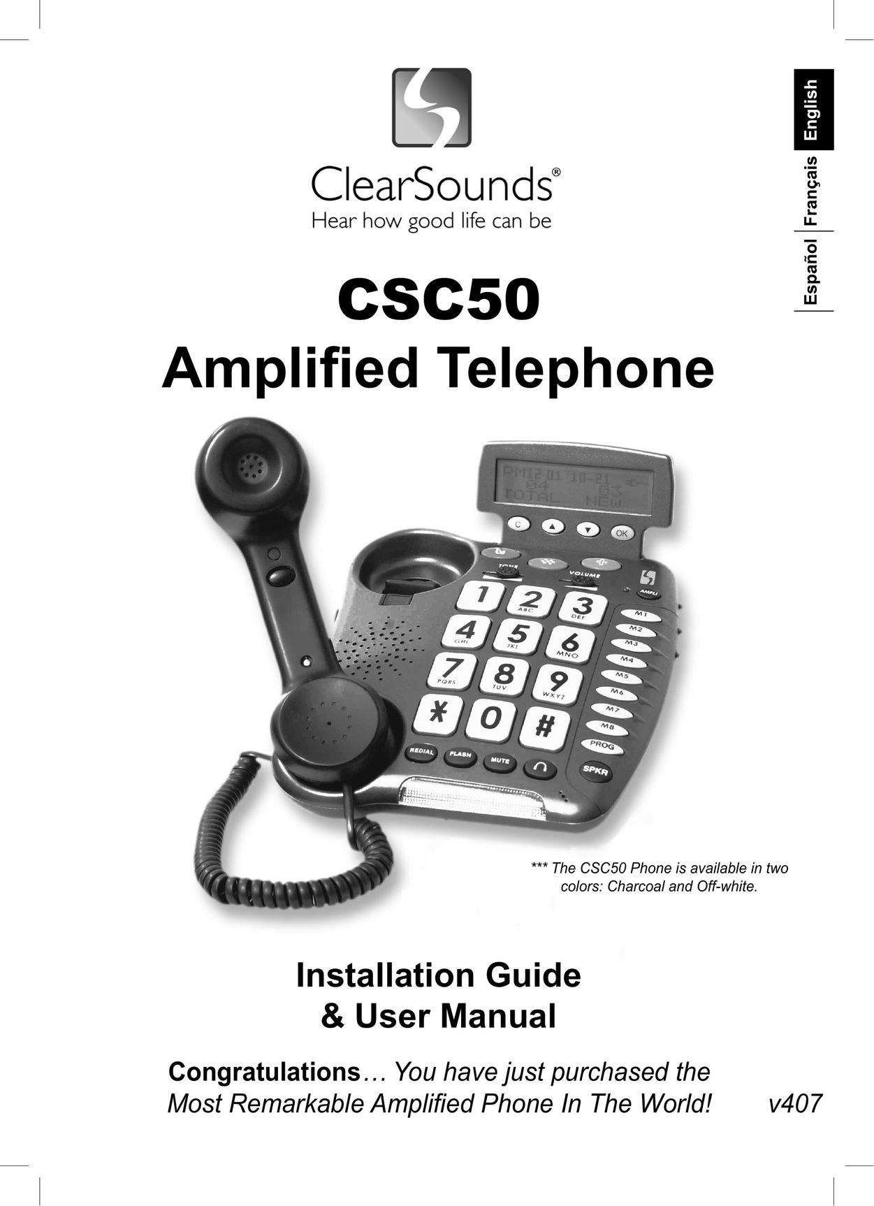 ClearSounds CSC50 Telephone User Manual