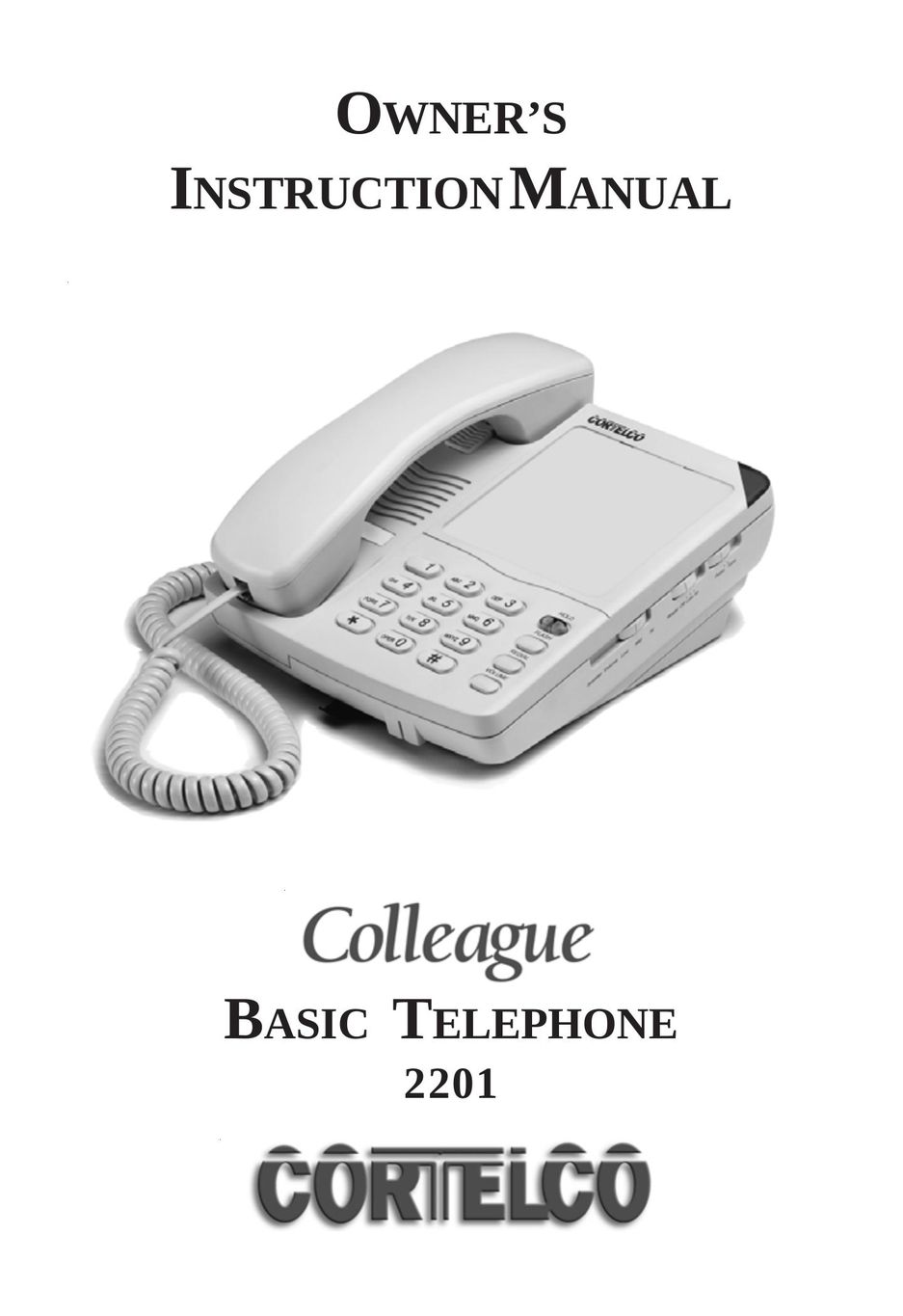 Cortelco 2201 Telephone User Manual