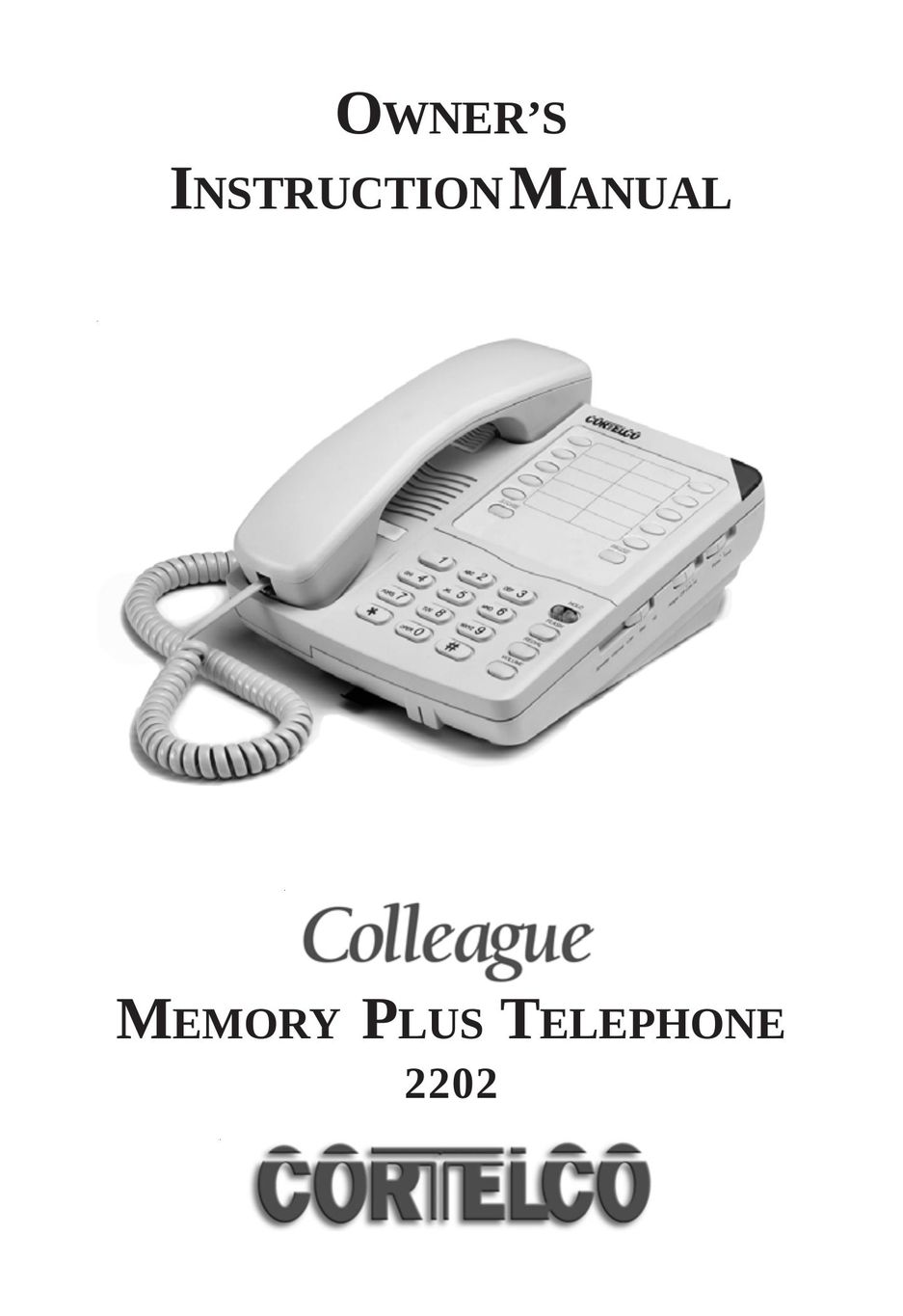 Cortelco 2202 Telephone User Manual