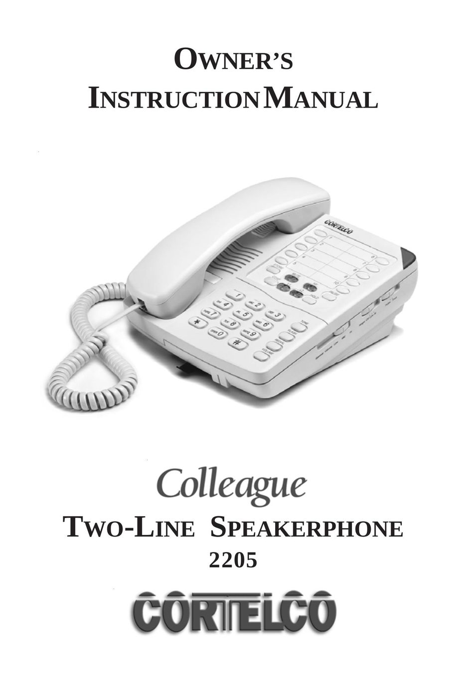 Cortelco 2205 Telephone User Manual
