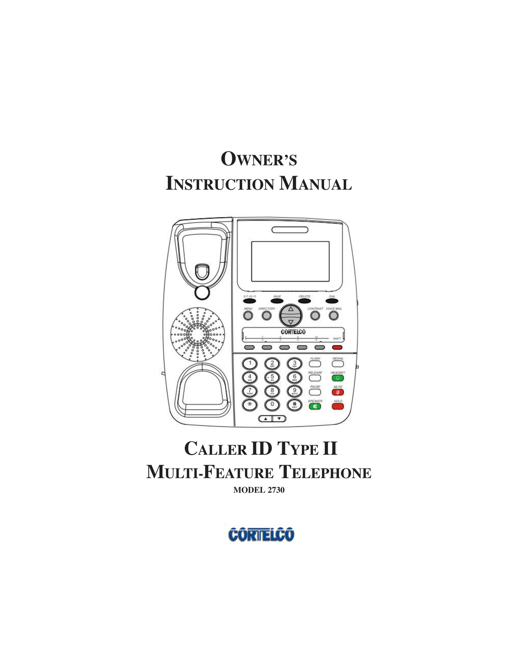 Cortelco 2730 Telephone User Manual