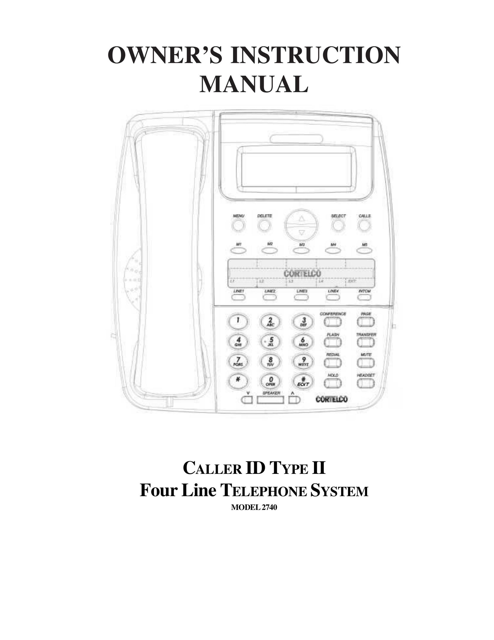 Cortelco 2740 Telephone User Manual