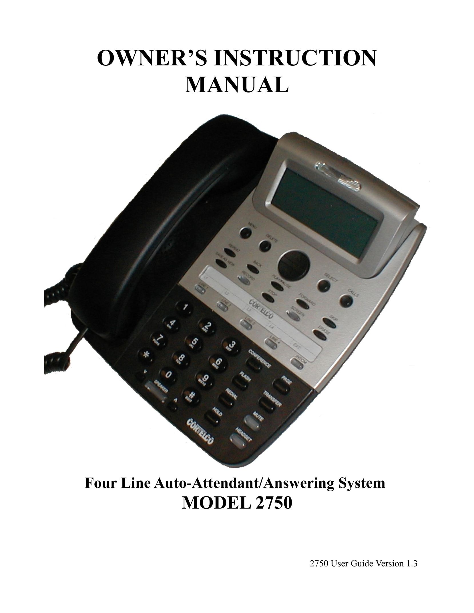 Cortelco 2750 Telephone User Manual