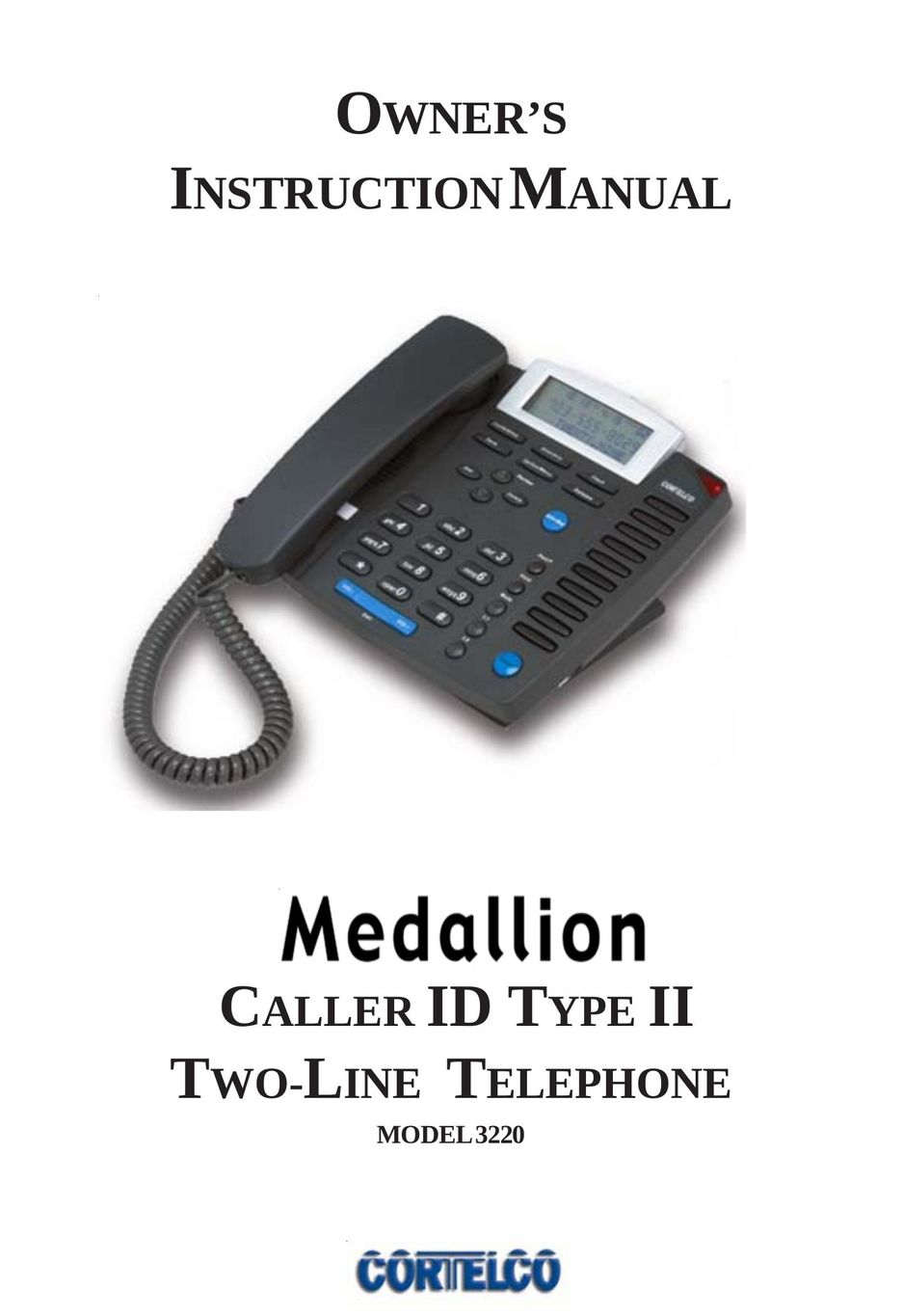 Cortelco 3220 Telephone User Manual