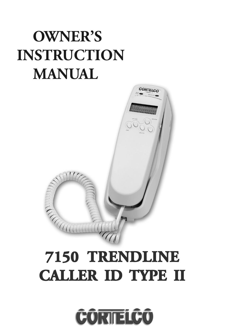 Cortelco 7150 Telephone User Manual