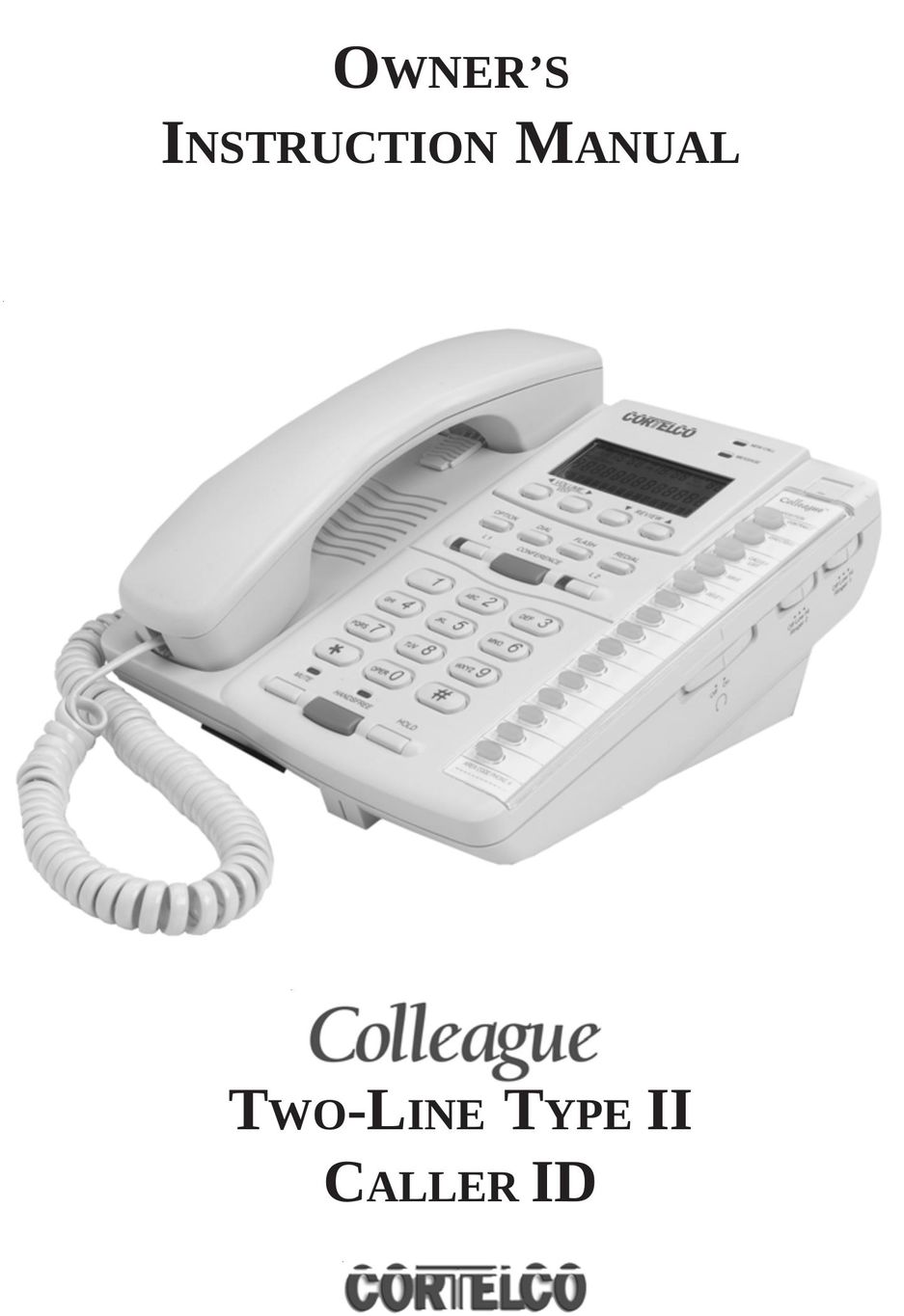 Cortelco Colleague Telephone User Manual