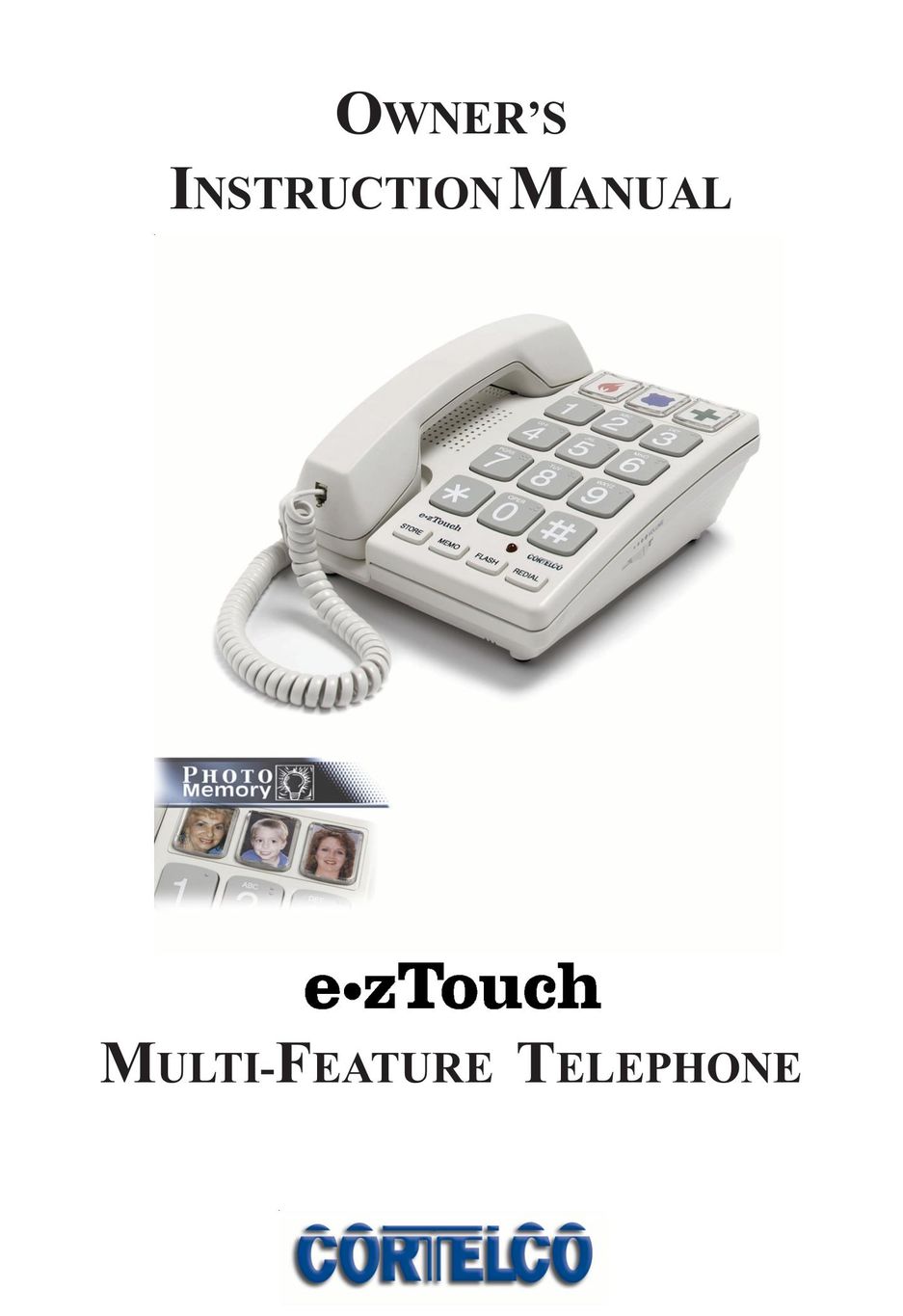 Cortelco ez TOUCH Telephone User Manual
