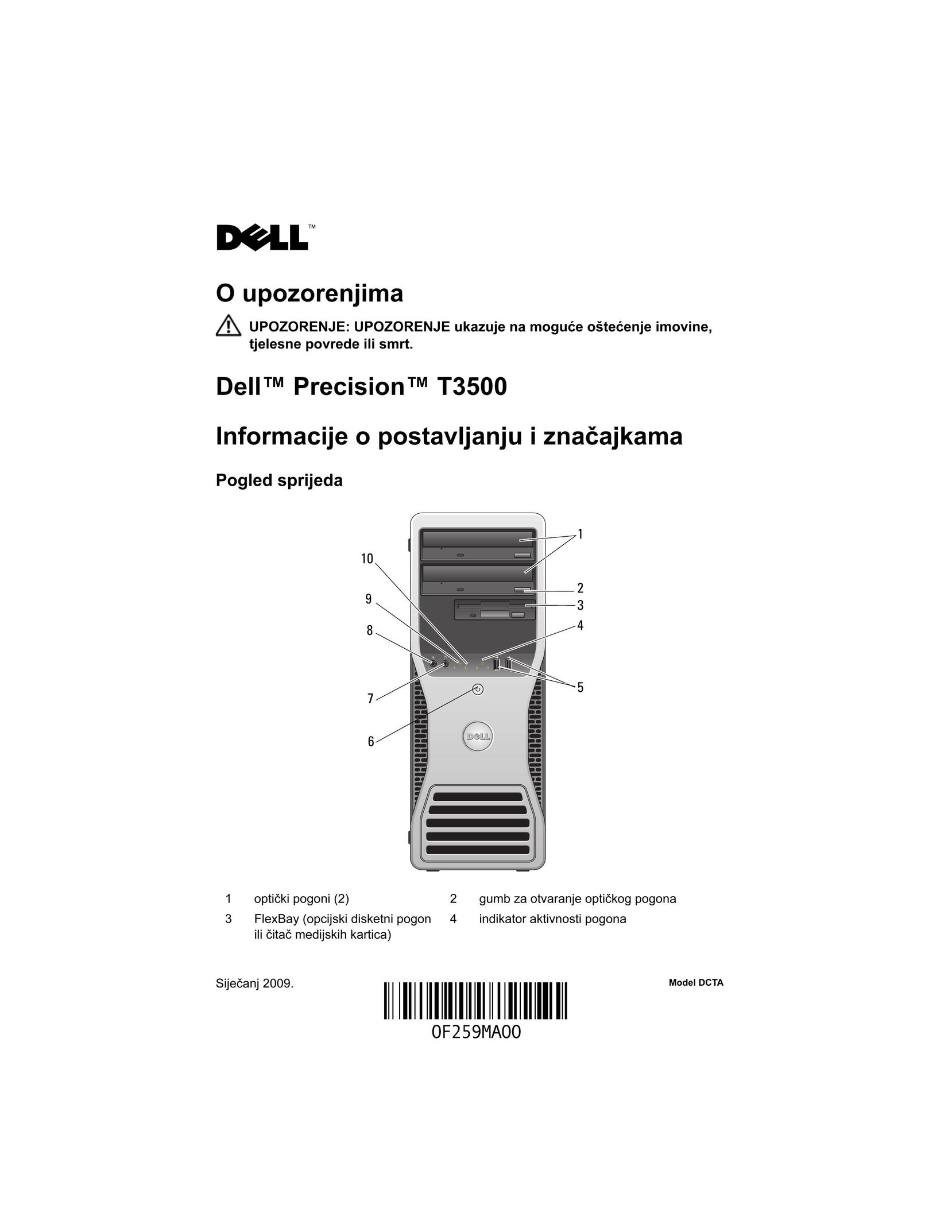 Dell T3500 Telephone User Manual