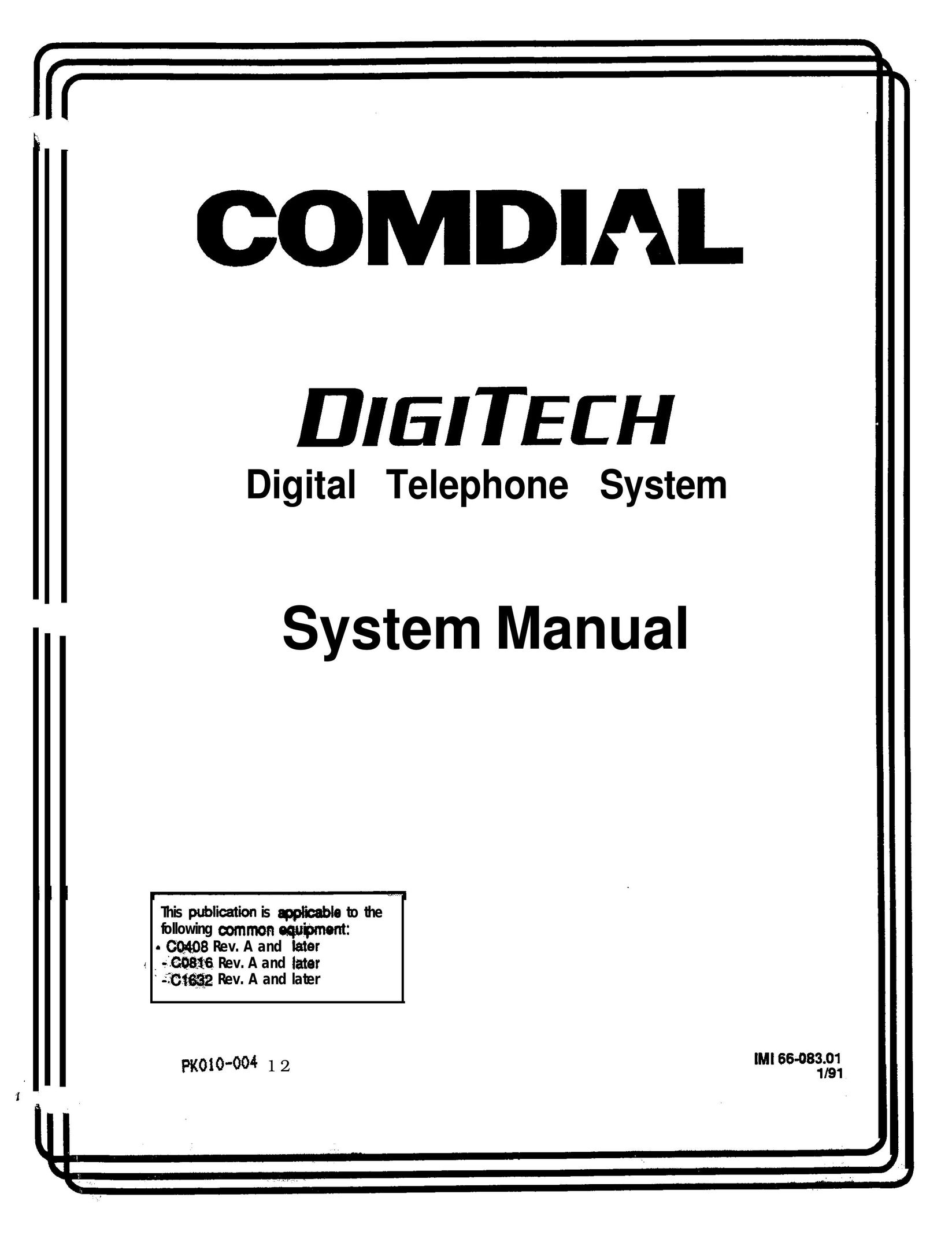 DigiTech C0408 Telephone User Manual