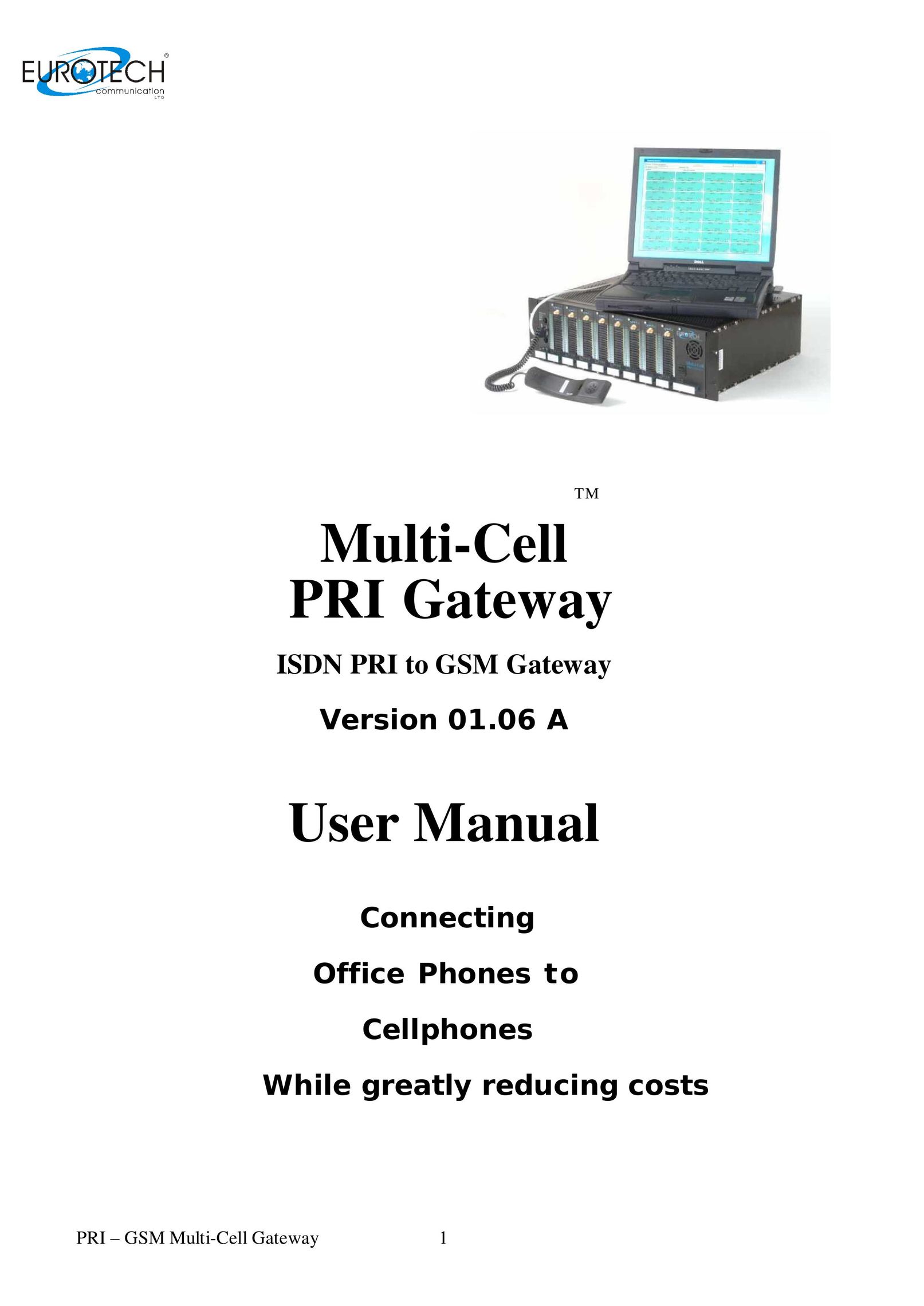 Eurotech Appliances Multi-Cell PRI Gateway Telephone User Manual
