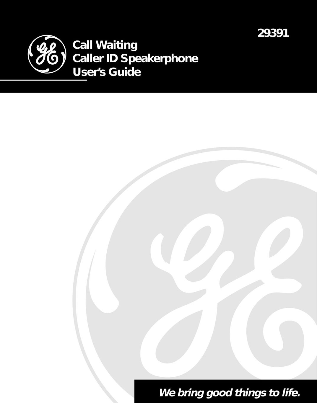 GE Monogram 29391 Telephone User Manual
