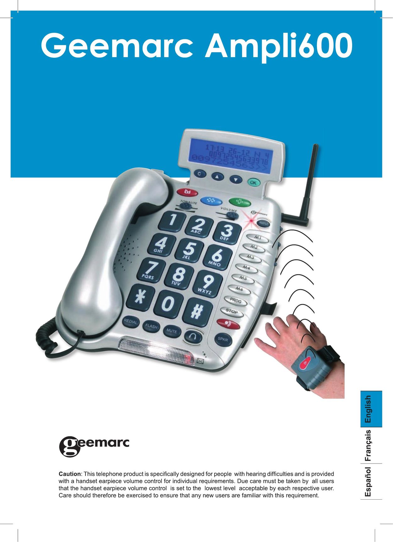 Geemarc AMPLI600 Telephone User Manual