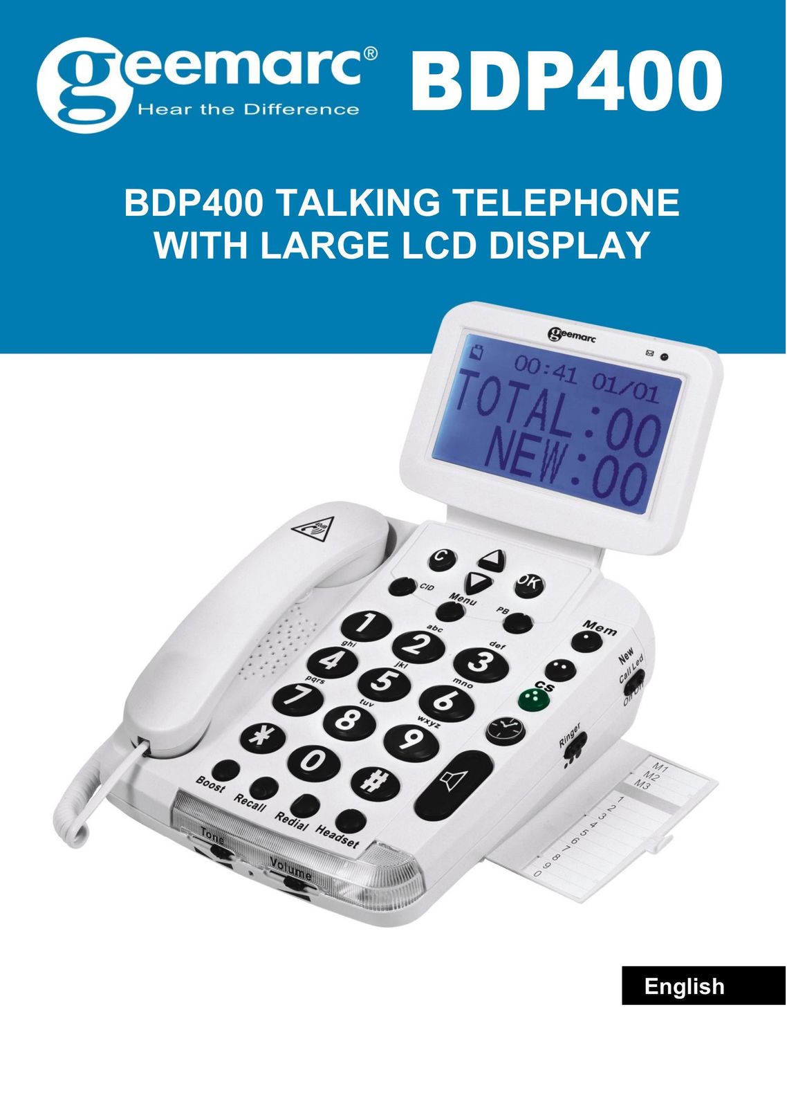 Geemarc BDP400 Telephone User Manual