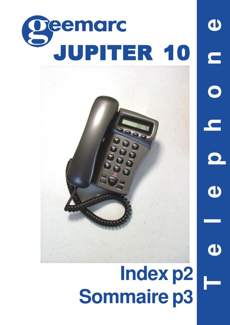 Geemarc Jupiter 10 Telephone User Manual