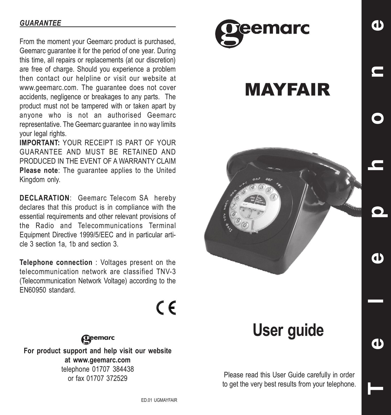 Geemarc MAYFAIR Telephone User Manual