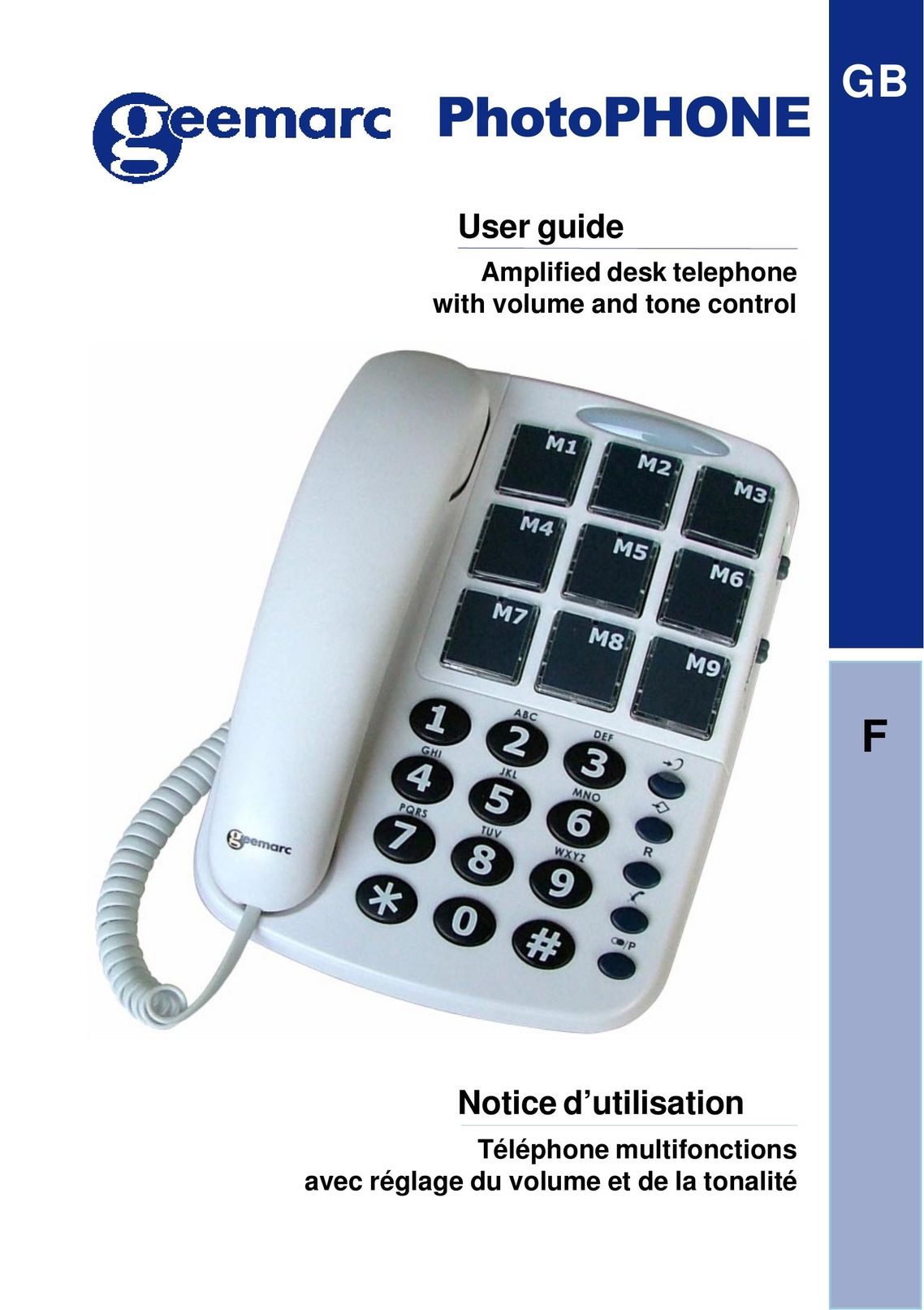 Geemarc PhotoPhone Telephone User Manual