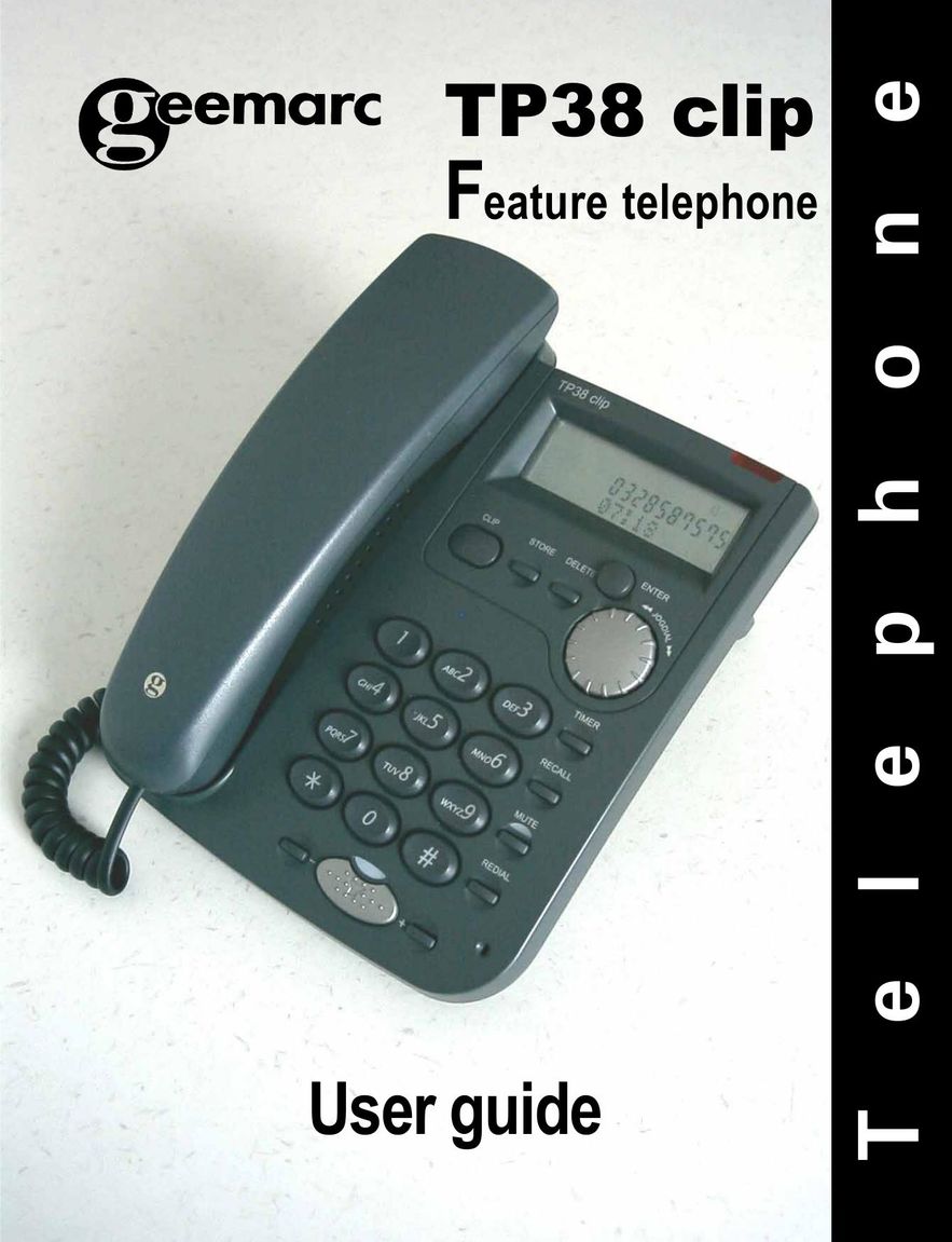 Geemarc TP38 Telephone User Manual