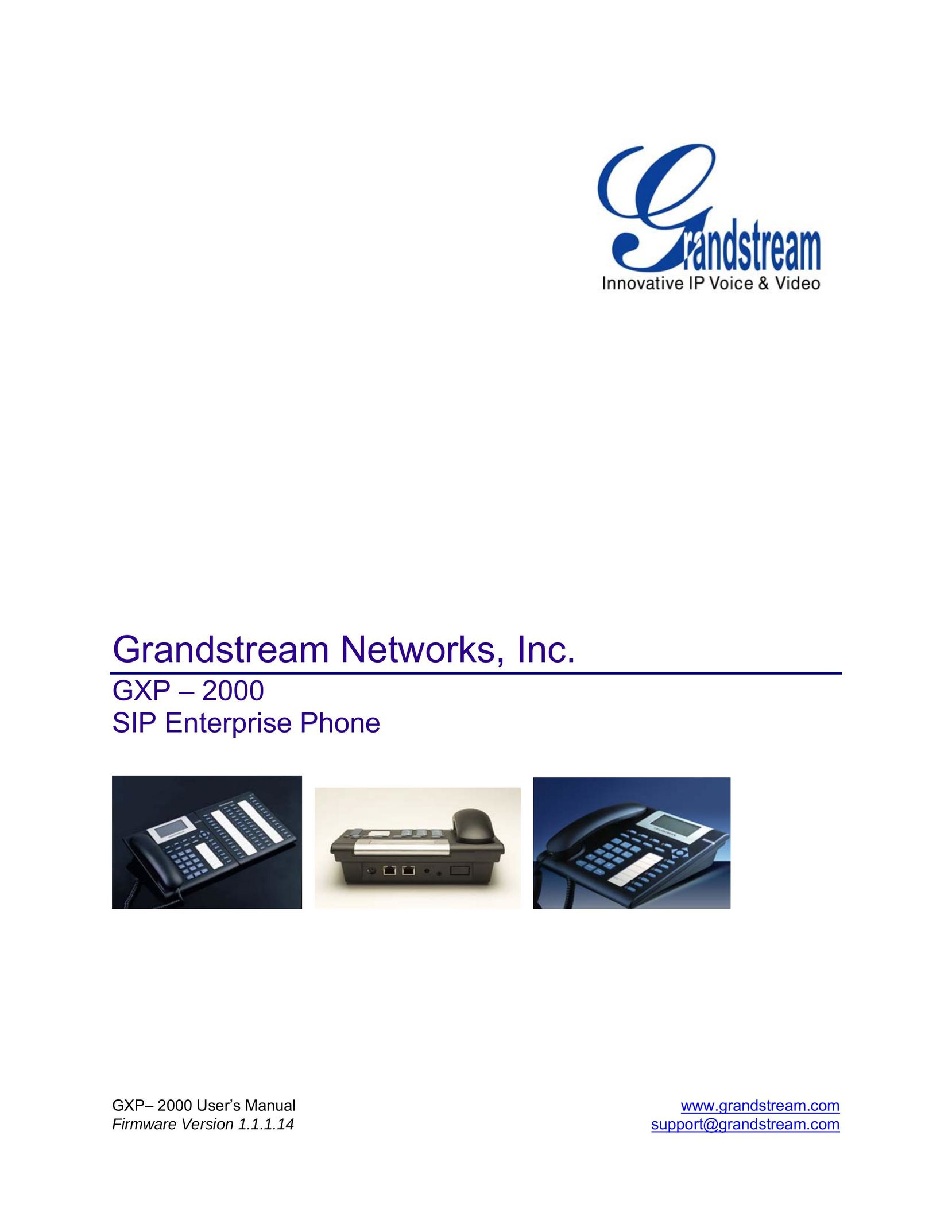 Grandstream Networks GXP-2000 Telephone User Manual