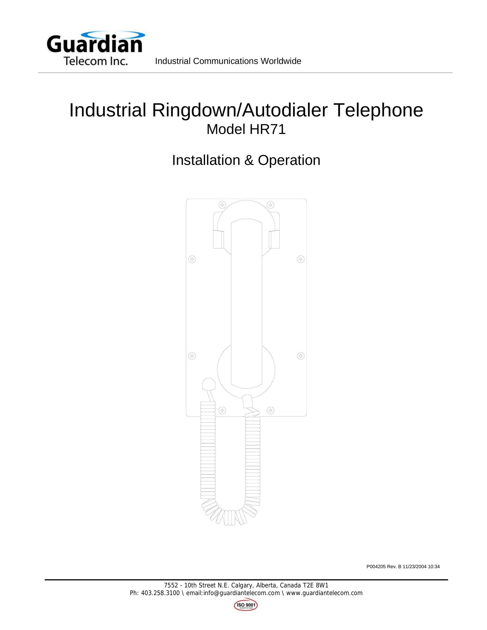 Guardian Technologies HR71 Telephone User Manual