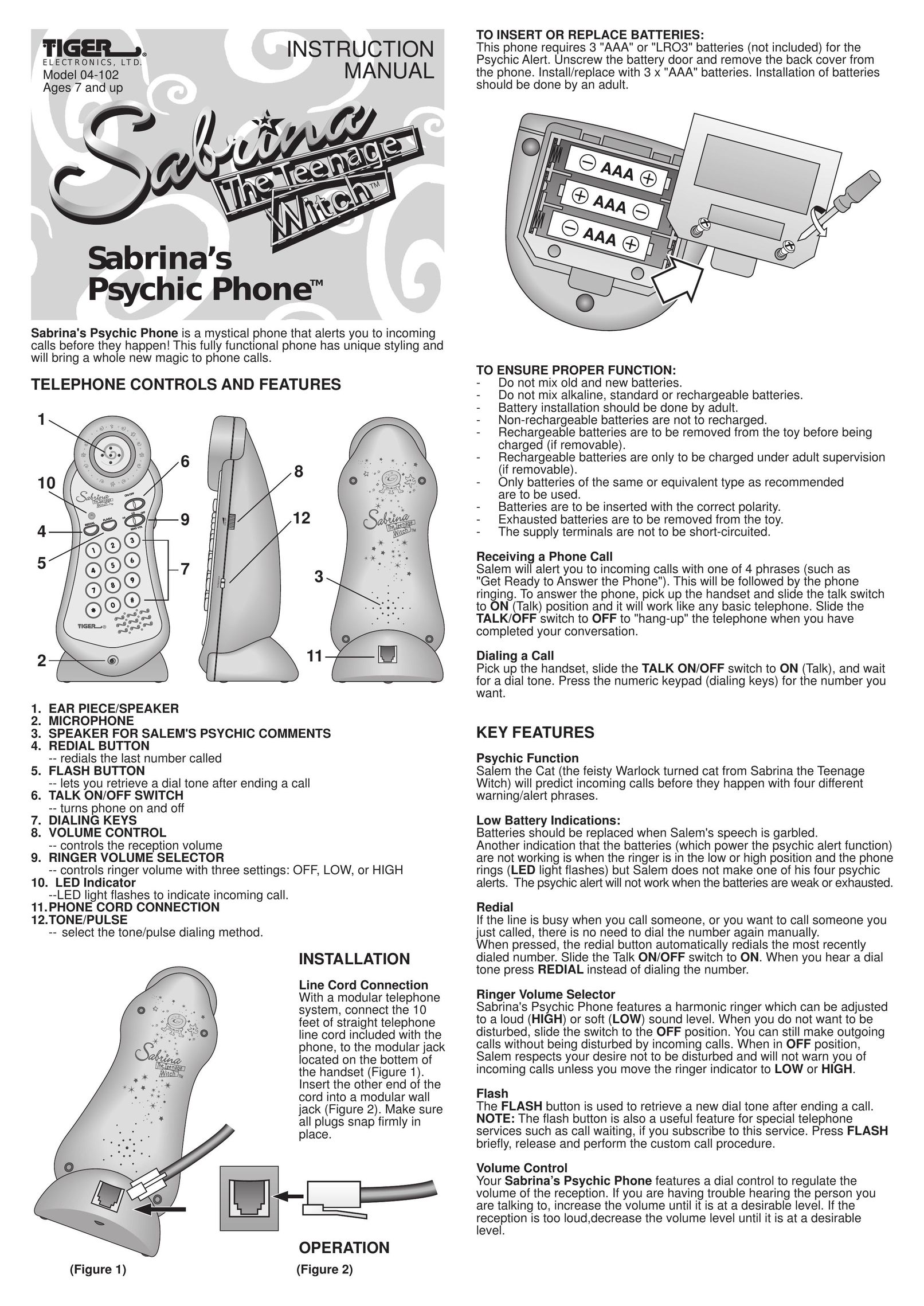Hasbro 04-102 Telephone User Manual
