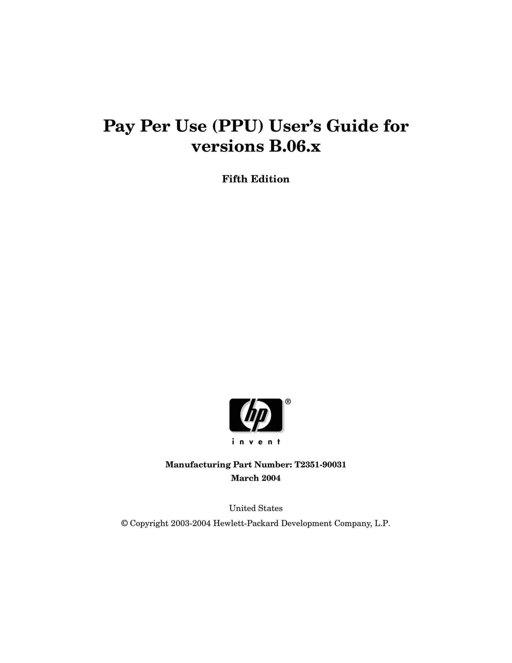 HP (Hewlett-Packard) B.06.X Telephone User Manual