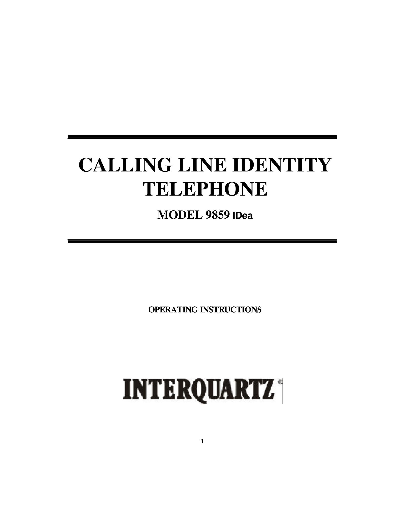 Interquartz 9859 Telephone User Manual
