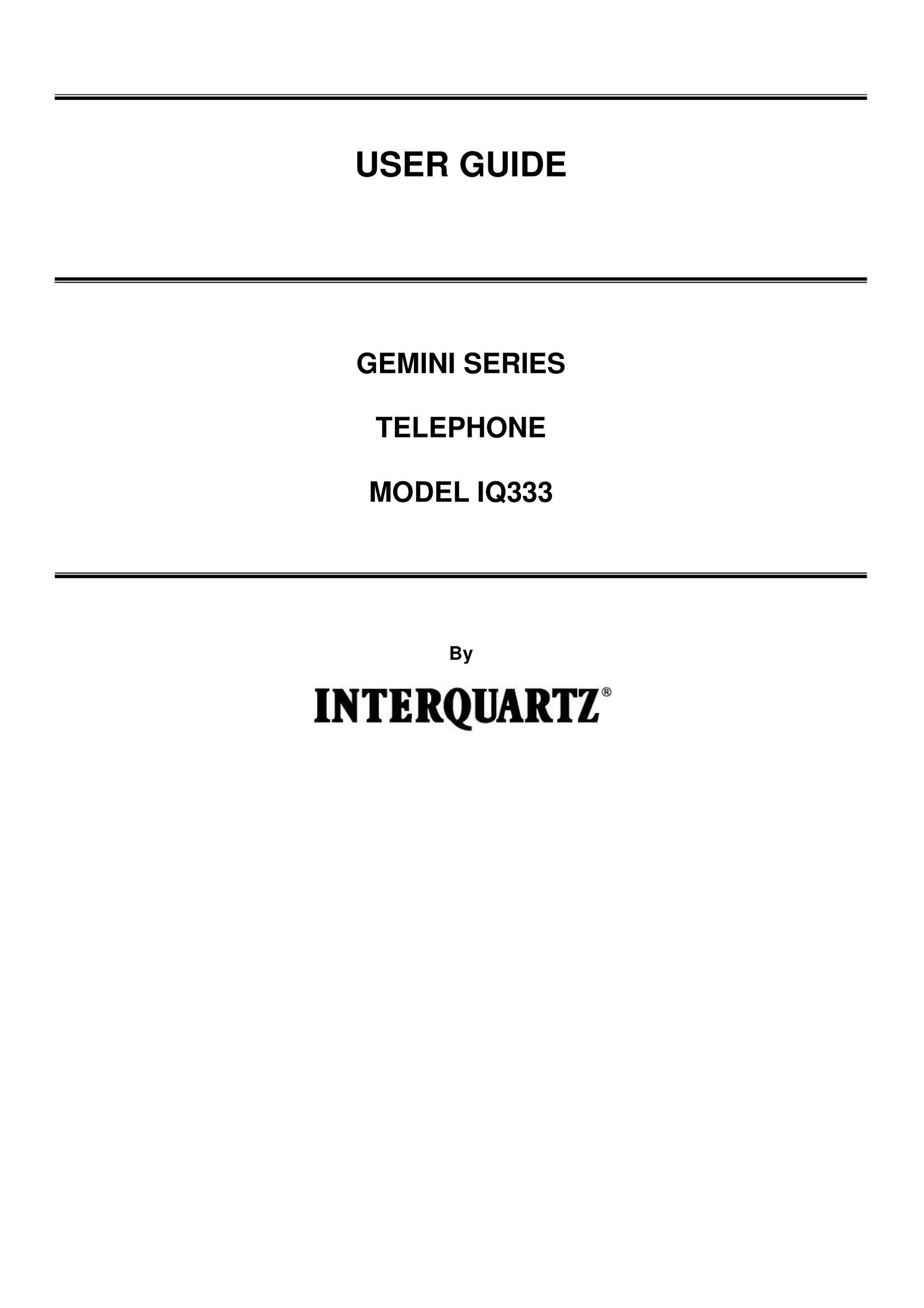 Interquartz IQ333 Telephone User Manual