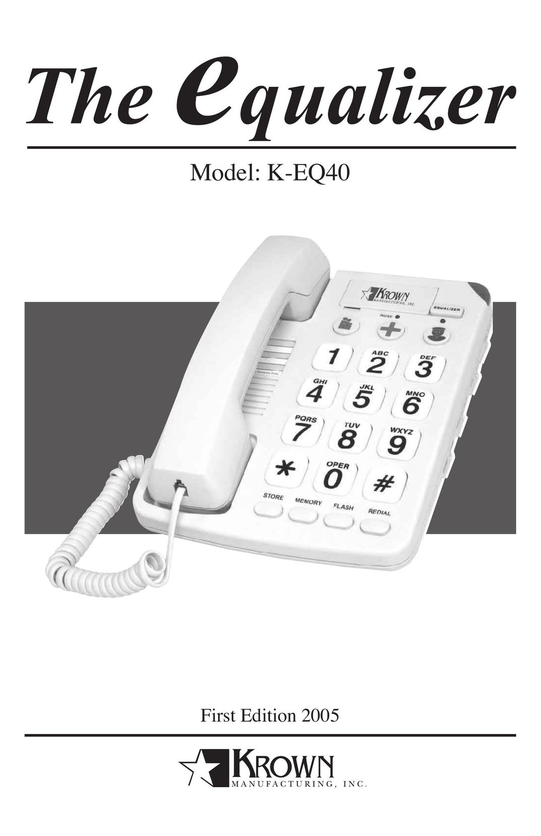 Krown Manufacturing K-EQ40 Telephone User Manual