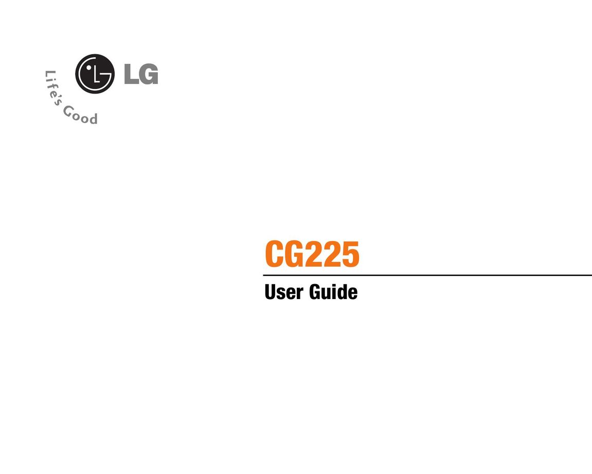 LG Electronics CG225 Telephone User Manual
