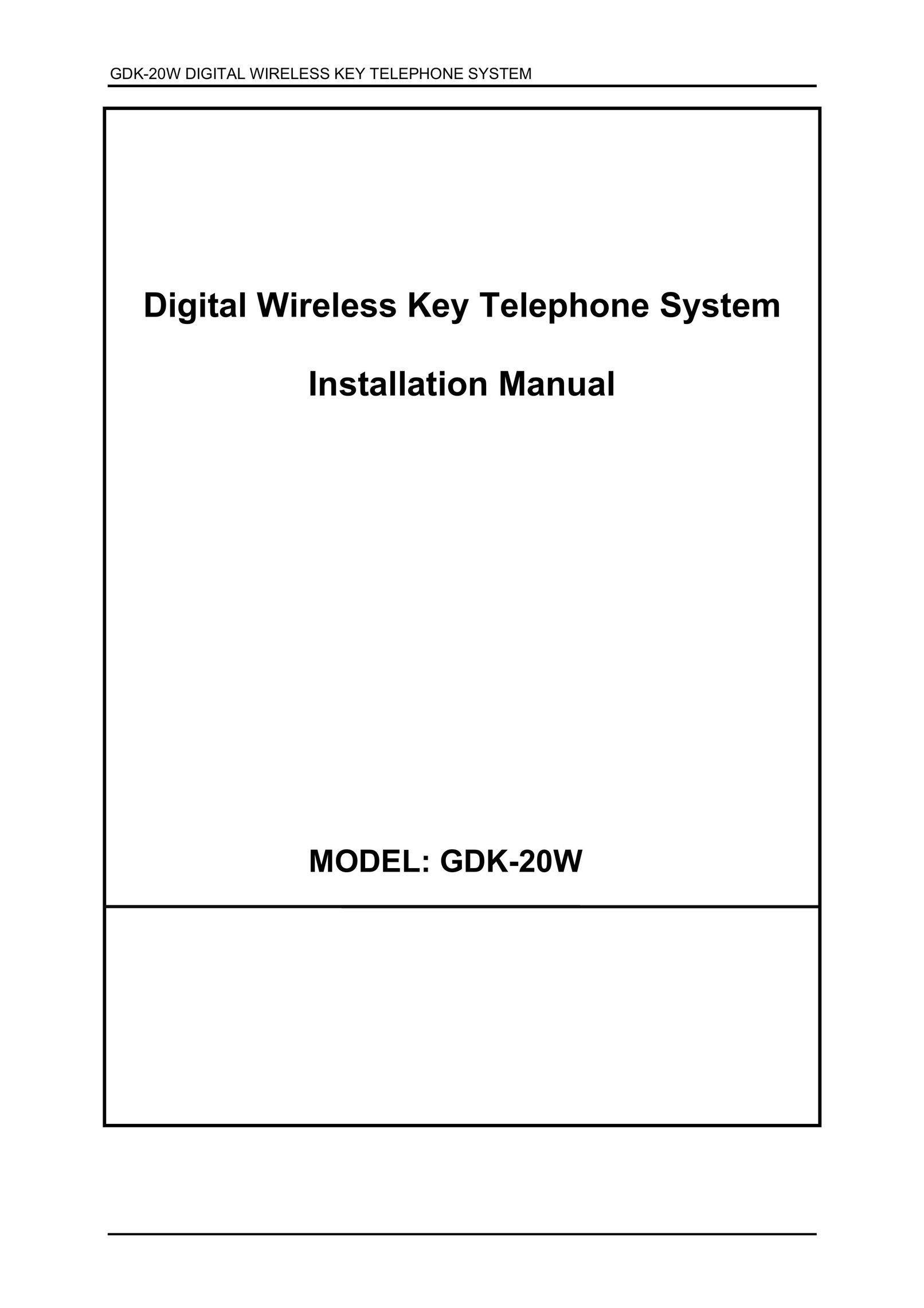 LG Electronics GDK-20W Telephone User Manual