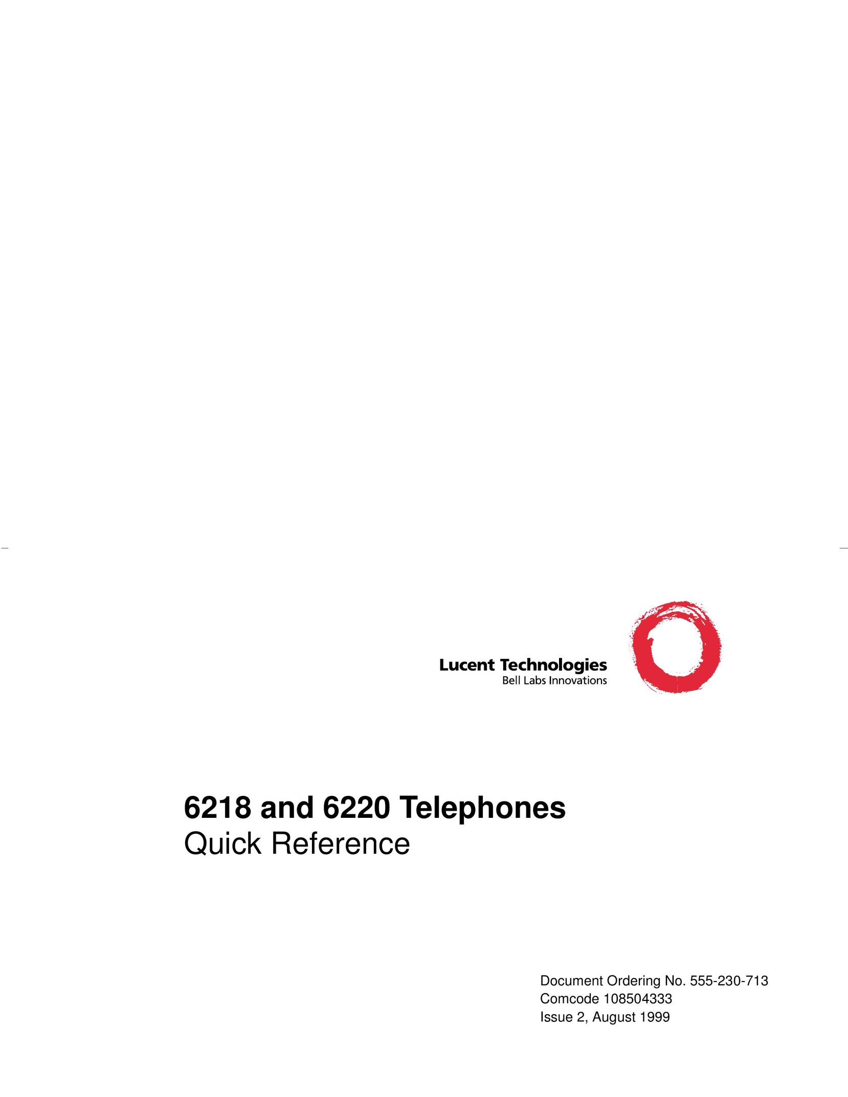 Lucent Technologies 6218 Telephone User Manual