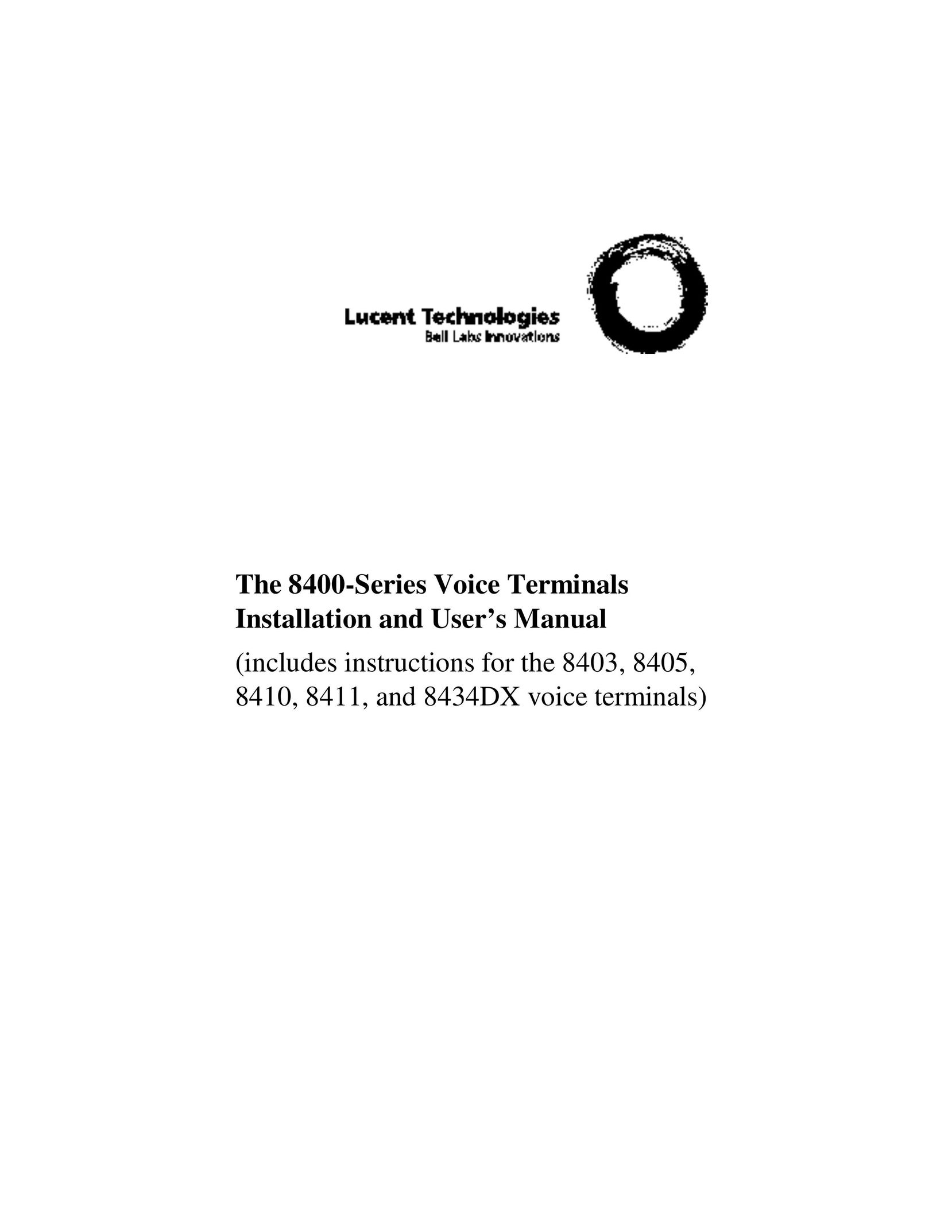 Lucent Technologies 8410 Telephone User Manual
