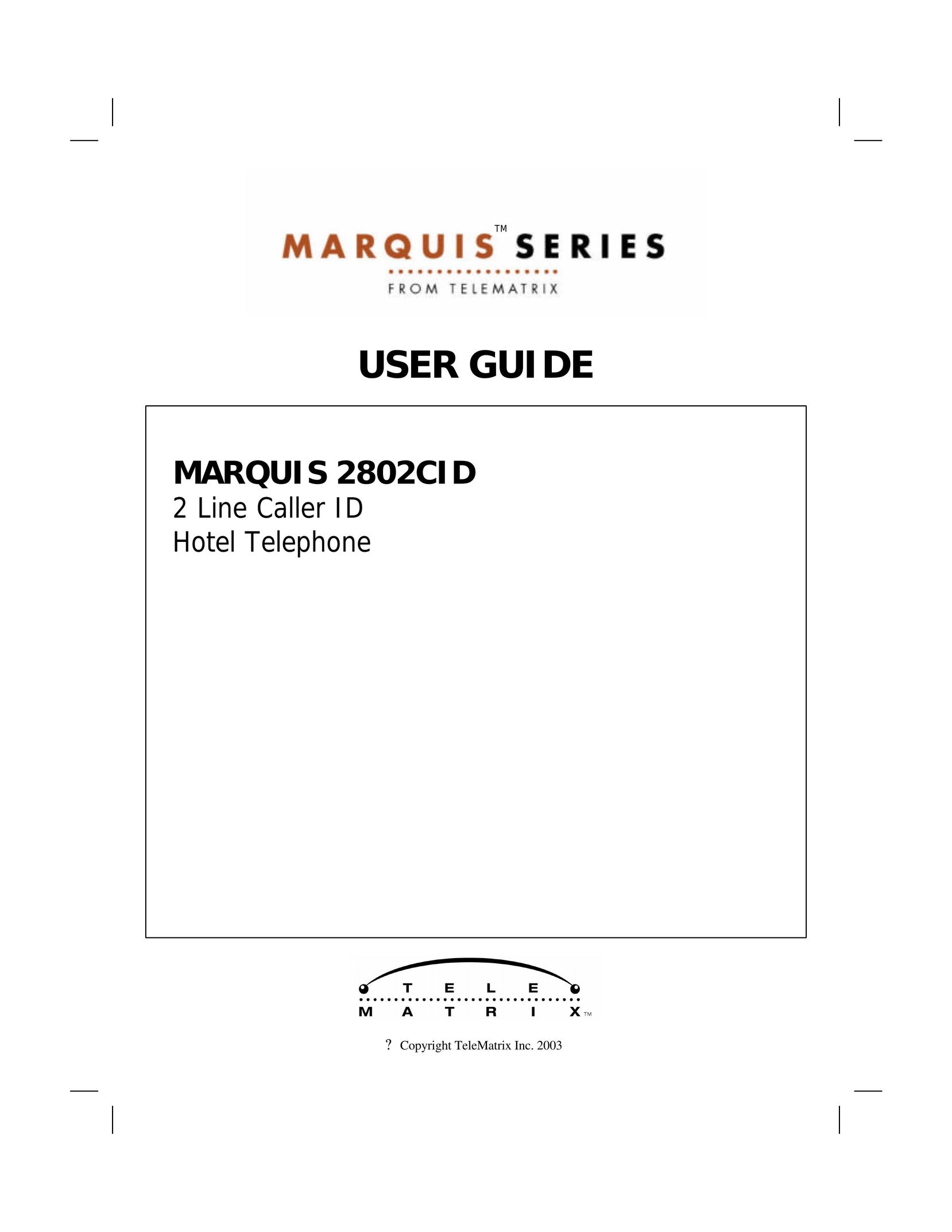 Marquis 2802CID Telephone User Manual