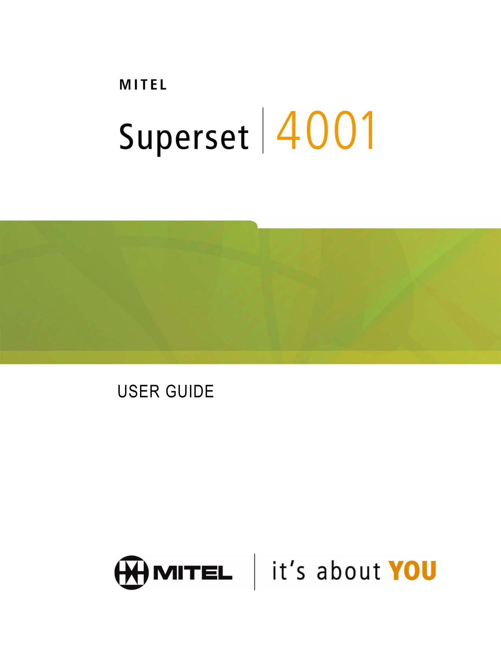 Mitel 4001 Telephone User Manual