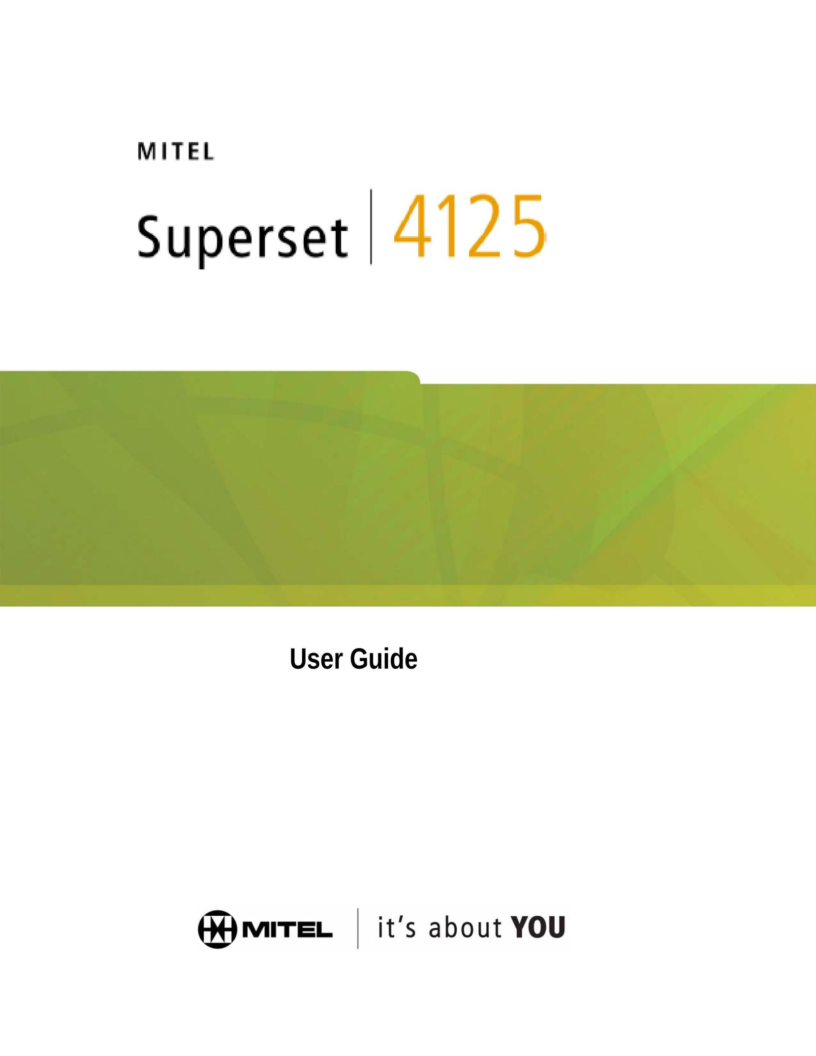 Mitel 4125 Telephone User Manual