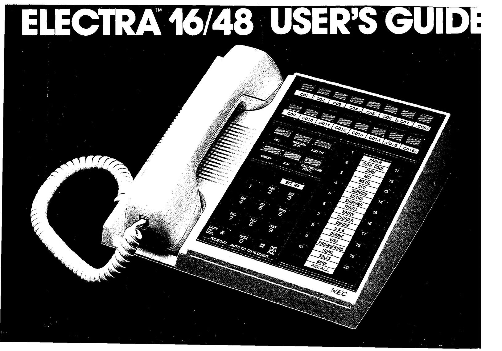 NEC 16 Telephone User Manual