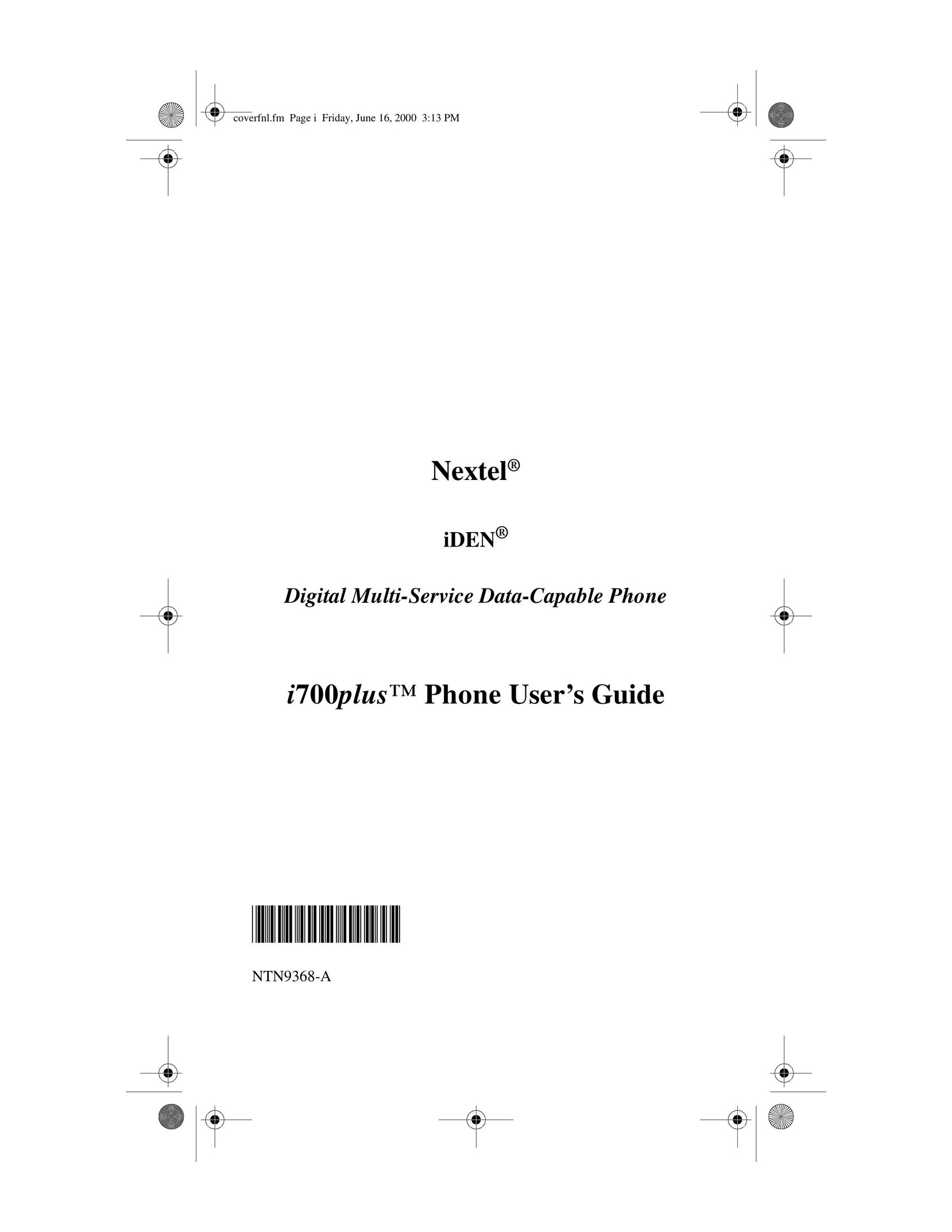 Nextel comm NTN9368-A Telephone User Manual
